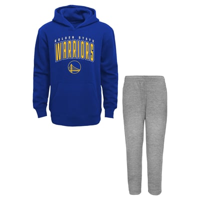 Golden State Warriors Outerstuff Infant Step By Step Hoodie & Pants Set - Royal/Gray