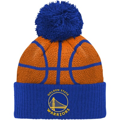 Golden State Warriors Infant Basketball Head Cuffed Knit Hat with Pom - Royal