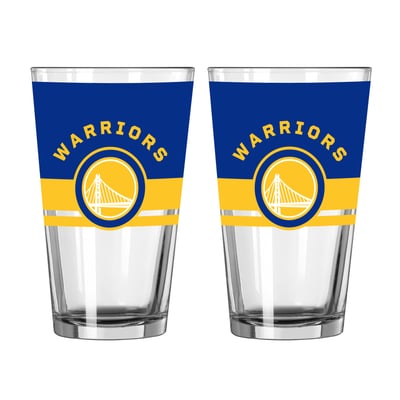 Golden State Warriors Logo Brands Two-Piece 16oz. Horizon Pint Glass Set