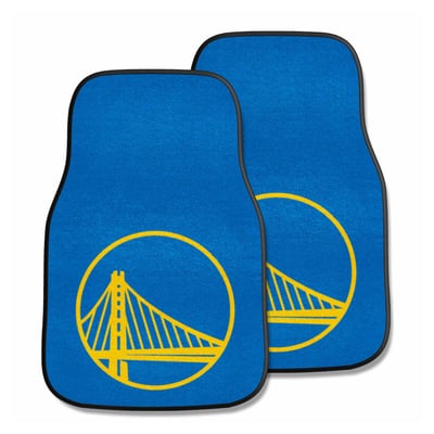 Golden State Warriors Logo Brands Two-Piece Carpet Car Mat Set