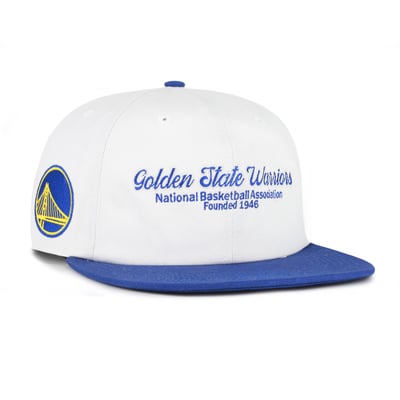 Golden State Warriors '47 Script Stack Captain Snapback Hat - Cream