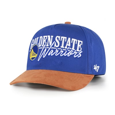 Golden State Warriors '47 Scribe Line Hitch Adjustable Hat - Royal/Tan