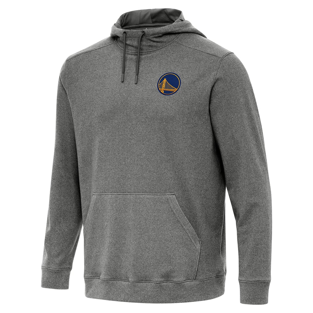 Golden State Warriors Antigua Cloud Pullover Hoodie - Heather Black