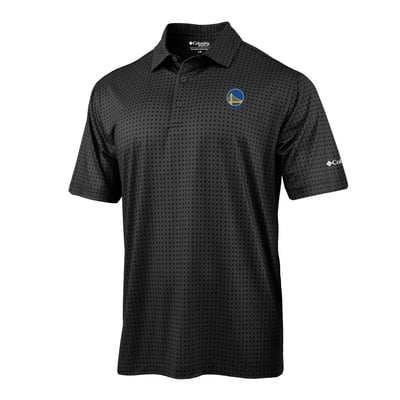 Golden State Warriors Columbia Highland Drift Omni-Wick Polo - Black