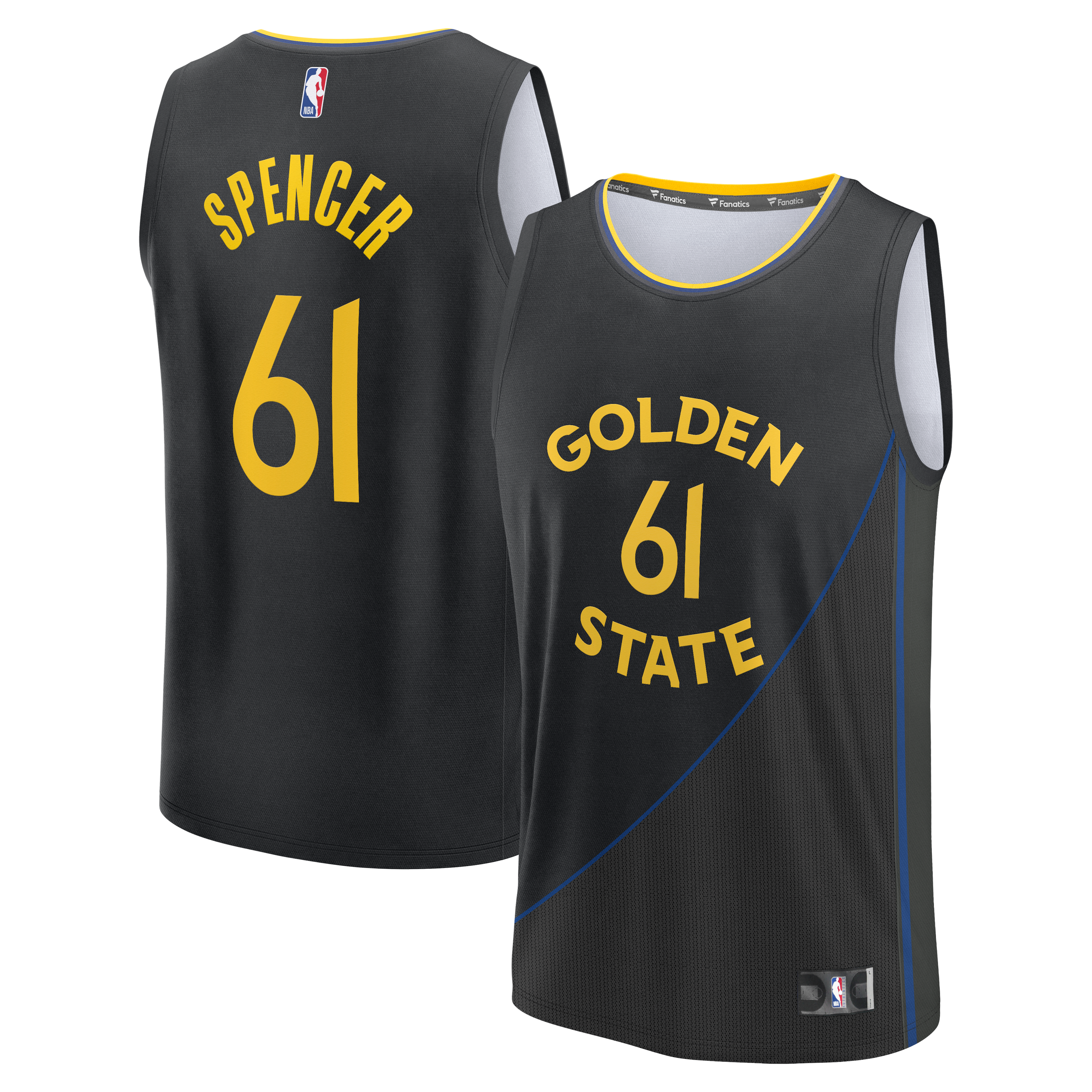 Pat Spencer Golden State Warriors Fast Break Replica Player Jersey Statement Edition Black