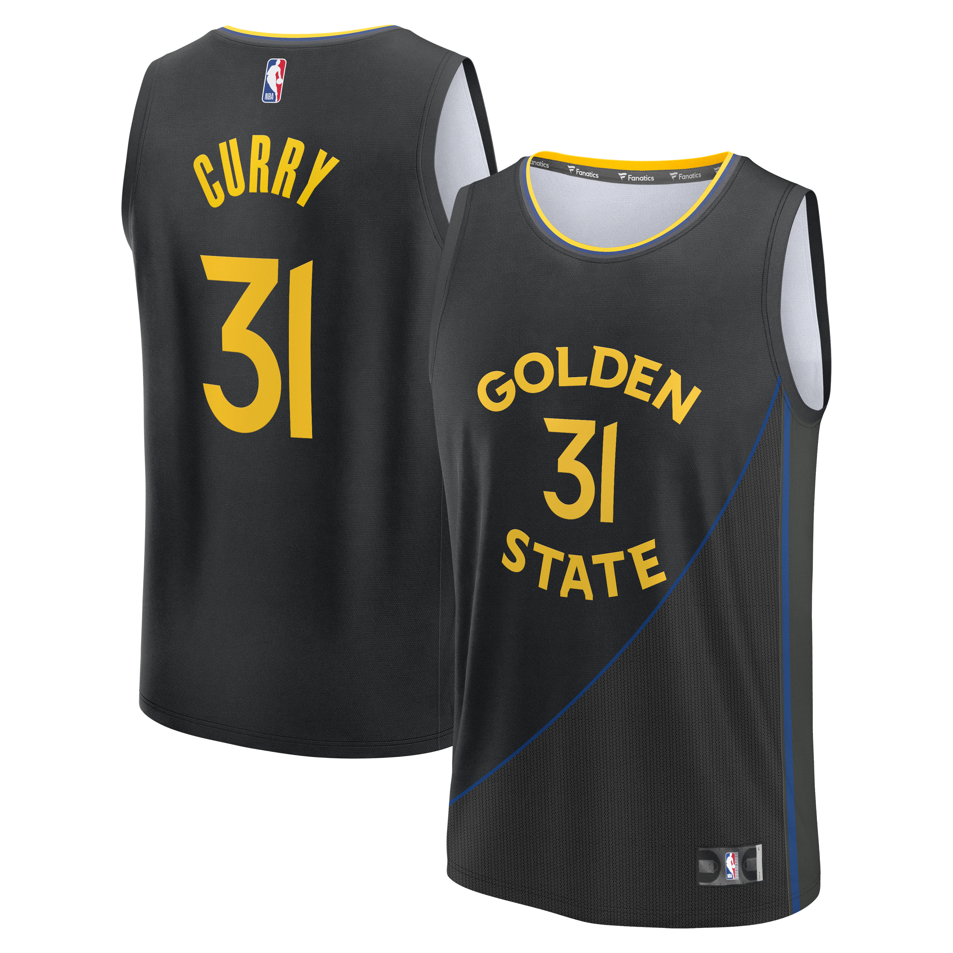 Seth Curry Golden State Warriors Fast Break Replica Player Jersey Statement Edition Black