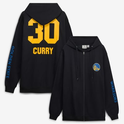 Stephen Curry Golden State Warriors Fanatics Big & Tall Full-Zip Hoodie - Black