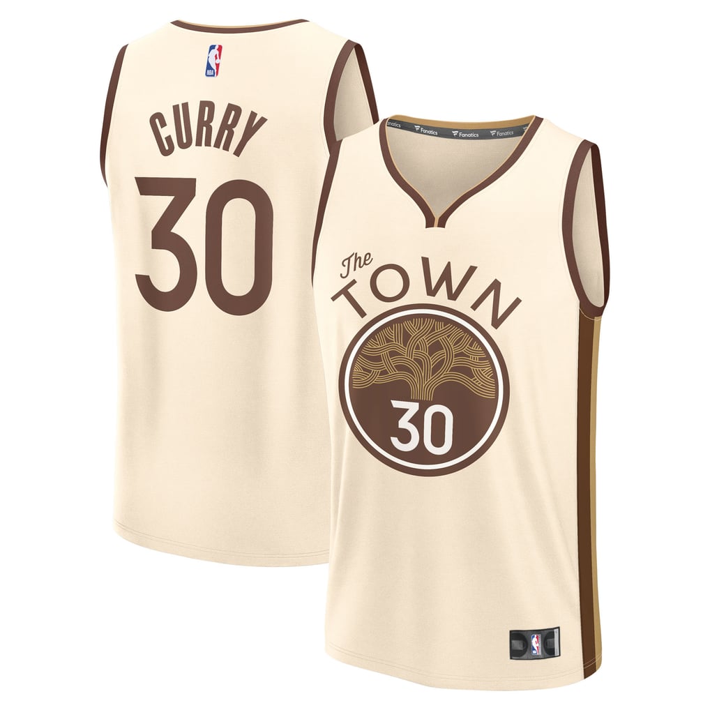 Learning Chart Size Men's Golden State Warriors Stephen Curry Fanatics Tan 2025/26 City ...
