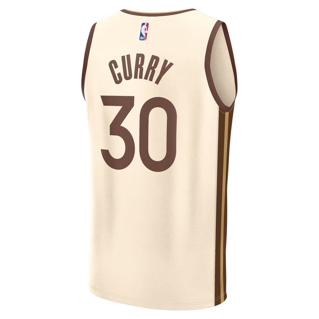 Learning Chart Size Men's Golden State Warriors Stephen Curry Fanatics Tan 2025/26 City ...