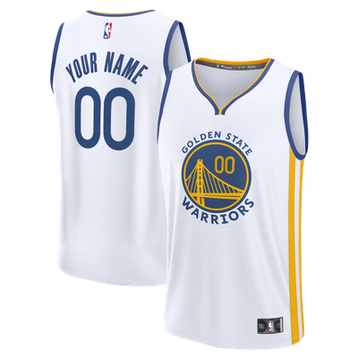 Golden State Warriors Fanatics Fast Break Custom Jersey - Association Edition - White