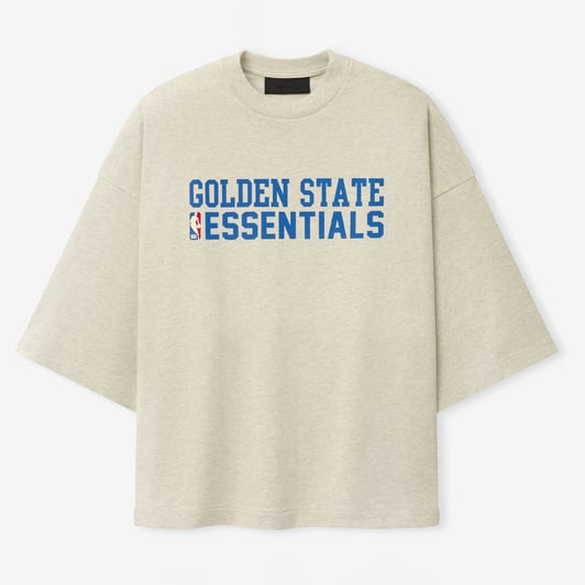 Golden State Warriors Fear of God Merch T-Shirt - Cream