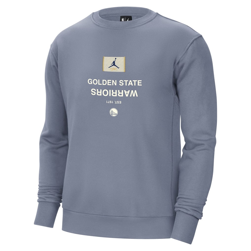 Golden State Warriors Jordan Brand Courtside Statement Edition Heavyweight Pullover Sweatshirt - Blue