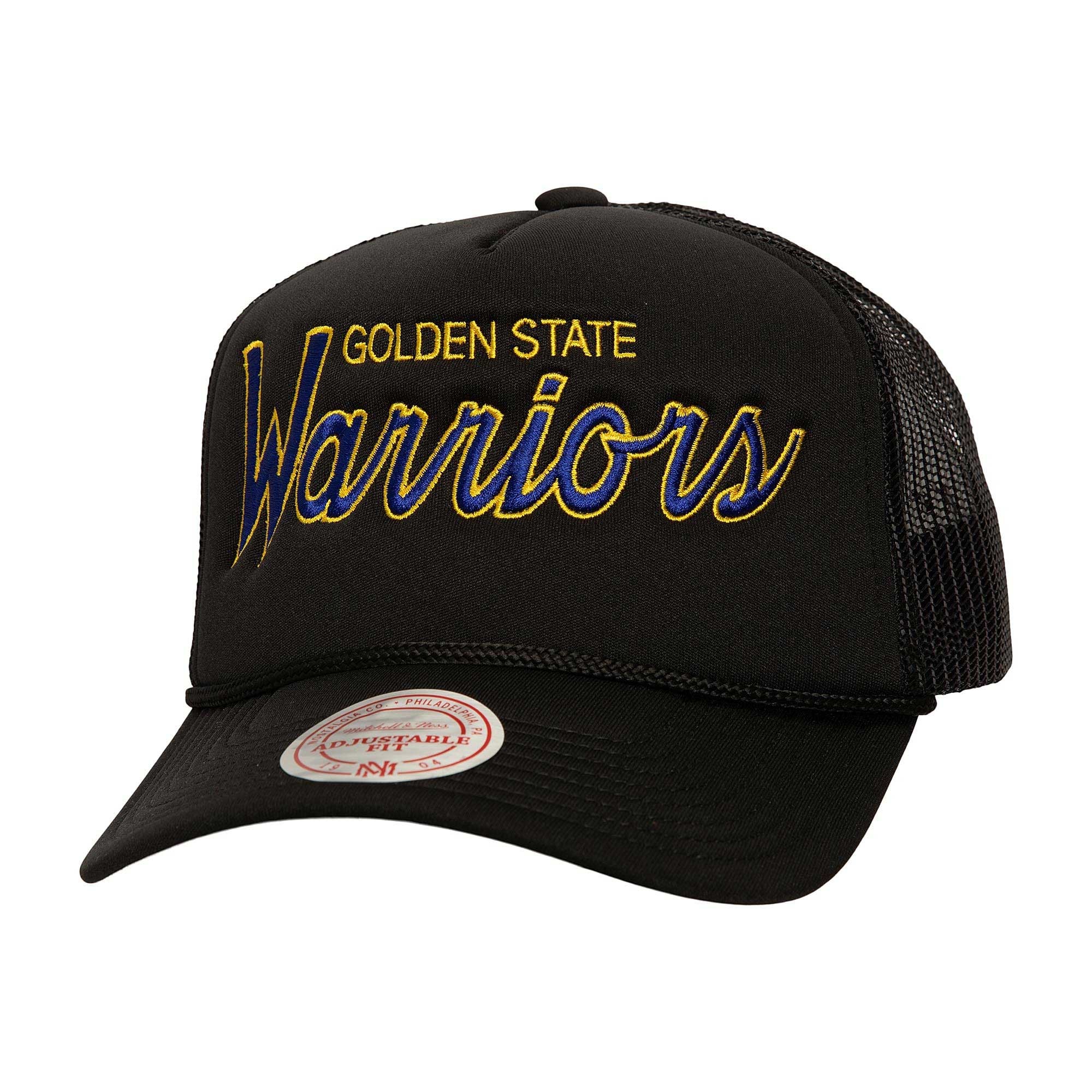 Golden State Warriors basketball Black Patch Trucker Hat IMG_0430.jpg?v=1699753733&  main image 2