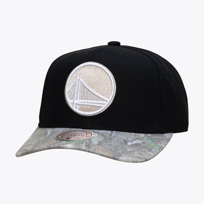  Golden State Warriors Mitchell & Ness Midnight Timber Pro Crown Adjustable Hat - Black/Camo
