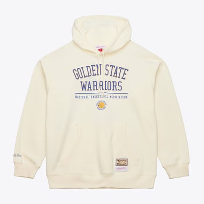 Golden State Warriors Mitchell & Ness Walk-Off Fleece Hoodie - Cream