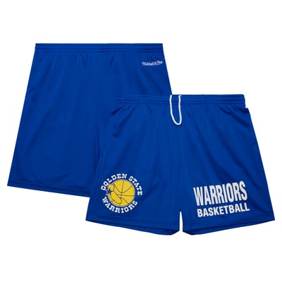 Golden State Warriors Mitchell & Ness Hardwood Classics Gameday Mesh Shorts - Royal