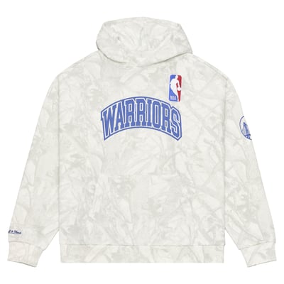  Golden State Warriors Mitchell & Ness Ghosted Fleece Hoodie - White