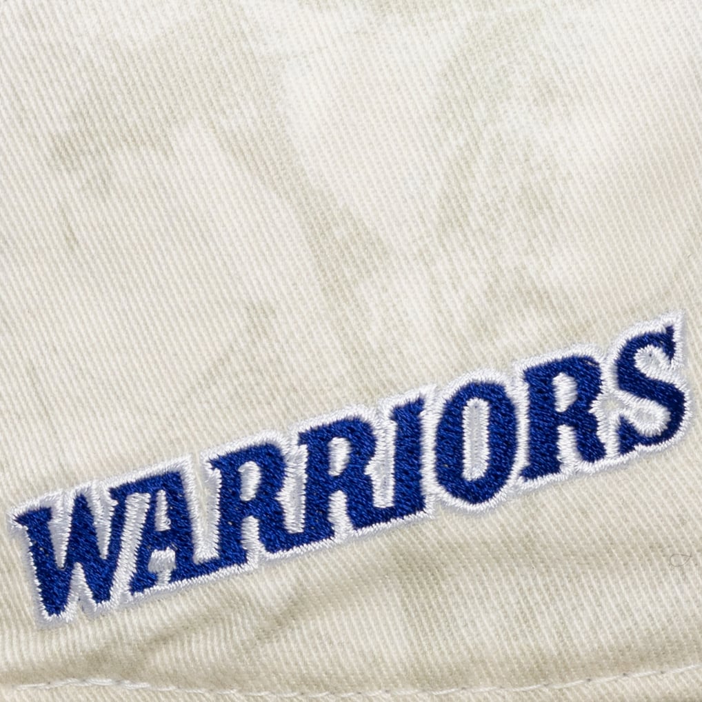 Golden State Warriors Mitchell & Ness Ghosted Strapback Hat - White

