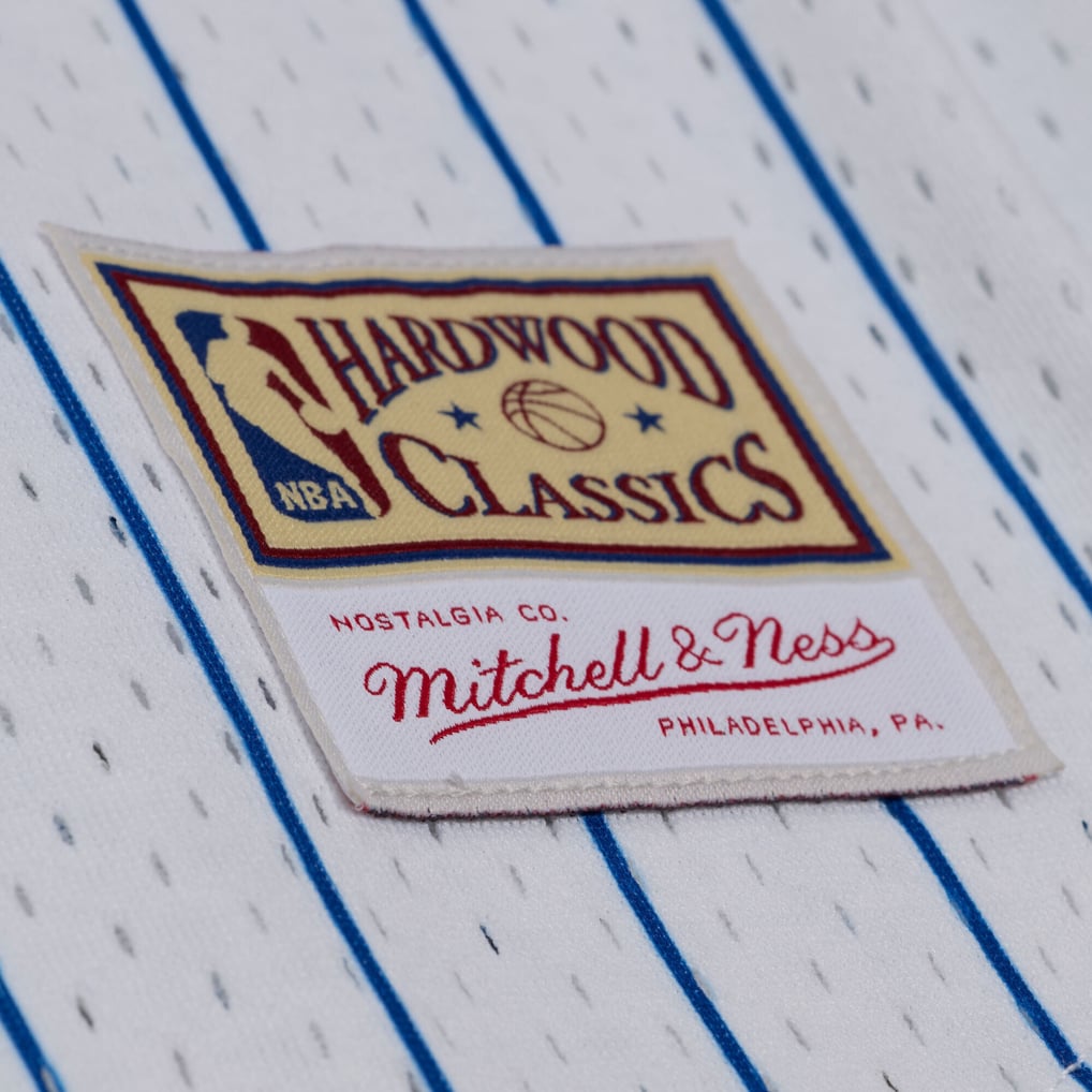 Golden State Warriors Mitchell & Ness Head Coach Pinstripe Mesh Full-Button Baseball Jersey - White