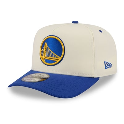Golden State Warriors New Era City A-Frame 9FIFTY Snapback Hat - Cream/Royal