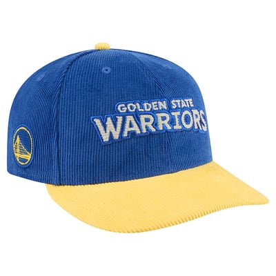 Golden State Warriors New Era Corduroy 9FIFTY Snapback Hat - Royal/Gold