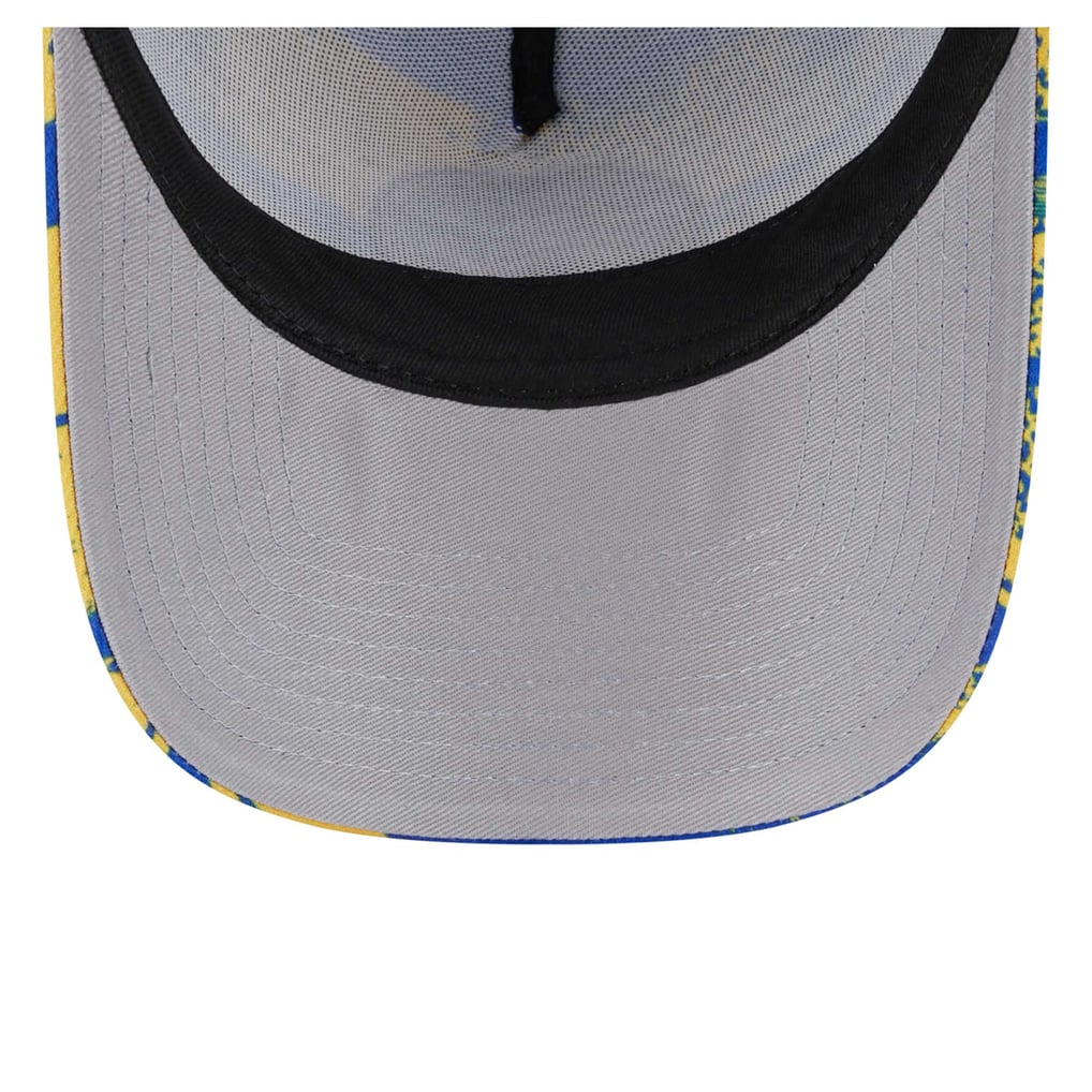 Men's Golden State Warriors New Era Royal/Gold Tip Off A-Frame Trucker ...