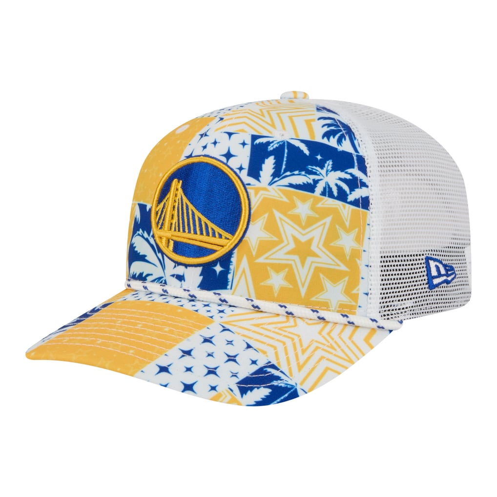 Golden State Warriors New Era Fan Pack Tropical Pattern 9SEVENTY Adjustable Hat - White