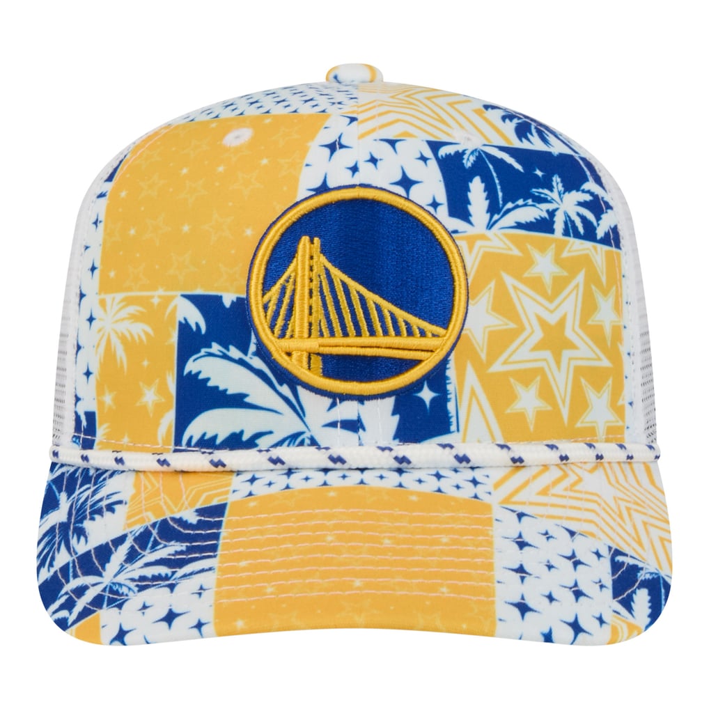 Golden State Warriors New Era Fan Pack Tropical Pattern 9SEVENTY Adjustable Hat - White