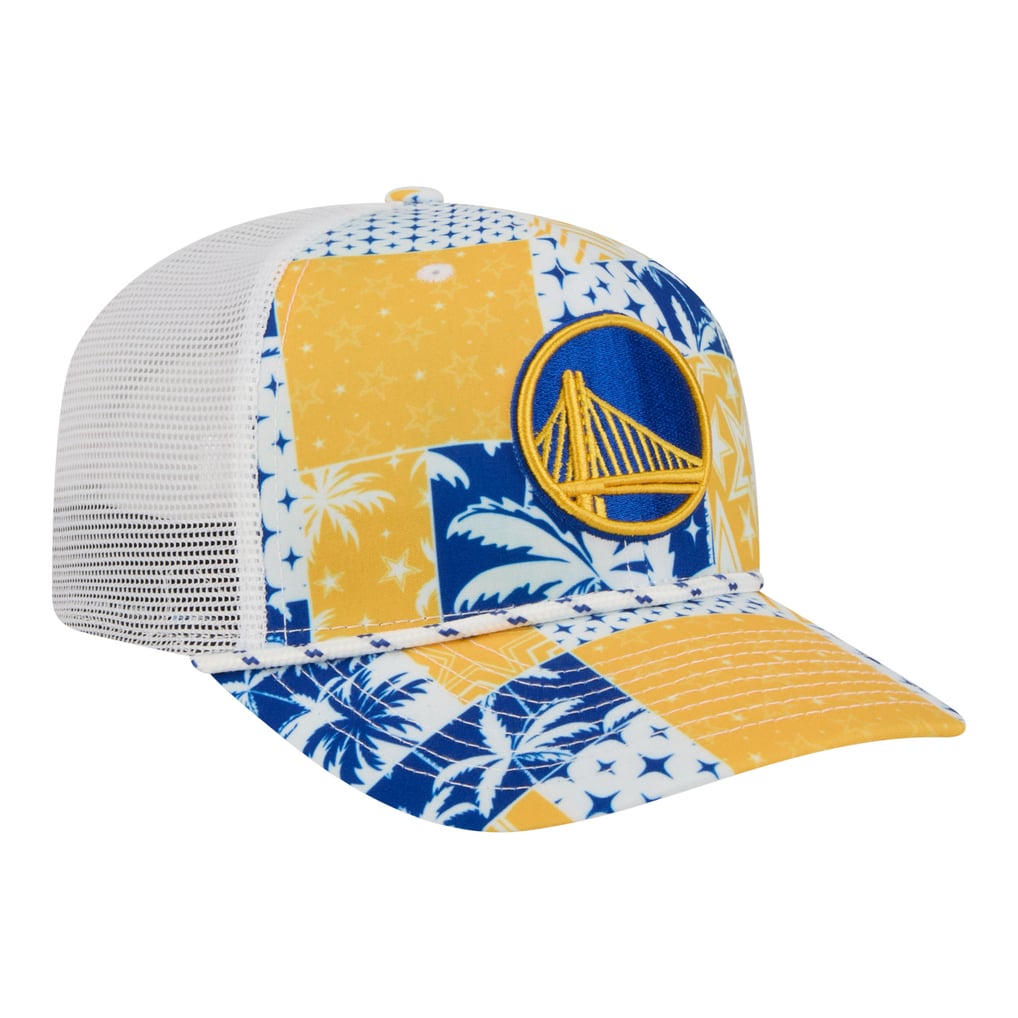 Golden State Warriors New Era Fan Pack Tropical Pattern 9SEVENTY Adjustable Hat - White
