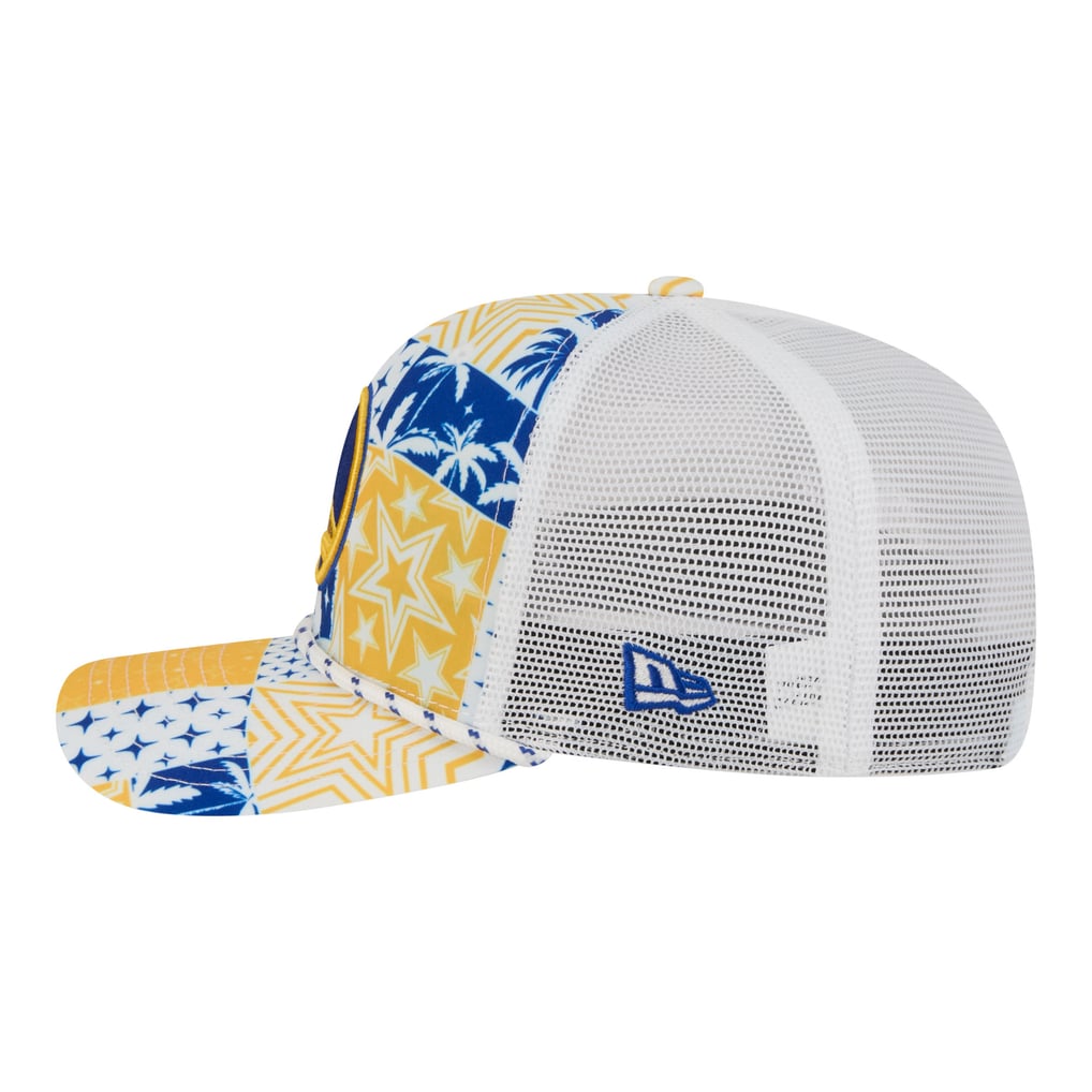 Golden State Warriors New Era Fan Pack Tropical Pattern 9SEVENTY Adjustable Hat - White