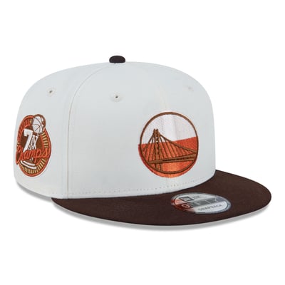  Golden State Warriors New Era Pumpkin Spice 9FIFTY Snapback Hat - White