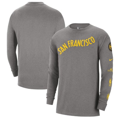 Golden State Warriors Nike 2023/24 City Edition Max90 Expressive Long Sleeve T-Shirt - Charcoal