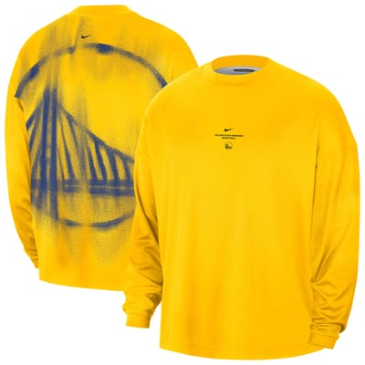 Golden State Warriors Nike 2026 Standard Issue Pre-Game Performance Long Sleeve T-Shirt - Gold