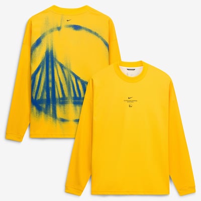 Golden State Warriors Nike 2026/27 Standard Issue Pre-Game Performance Long Sleeve T-Shirt - Gold