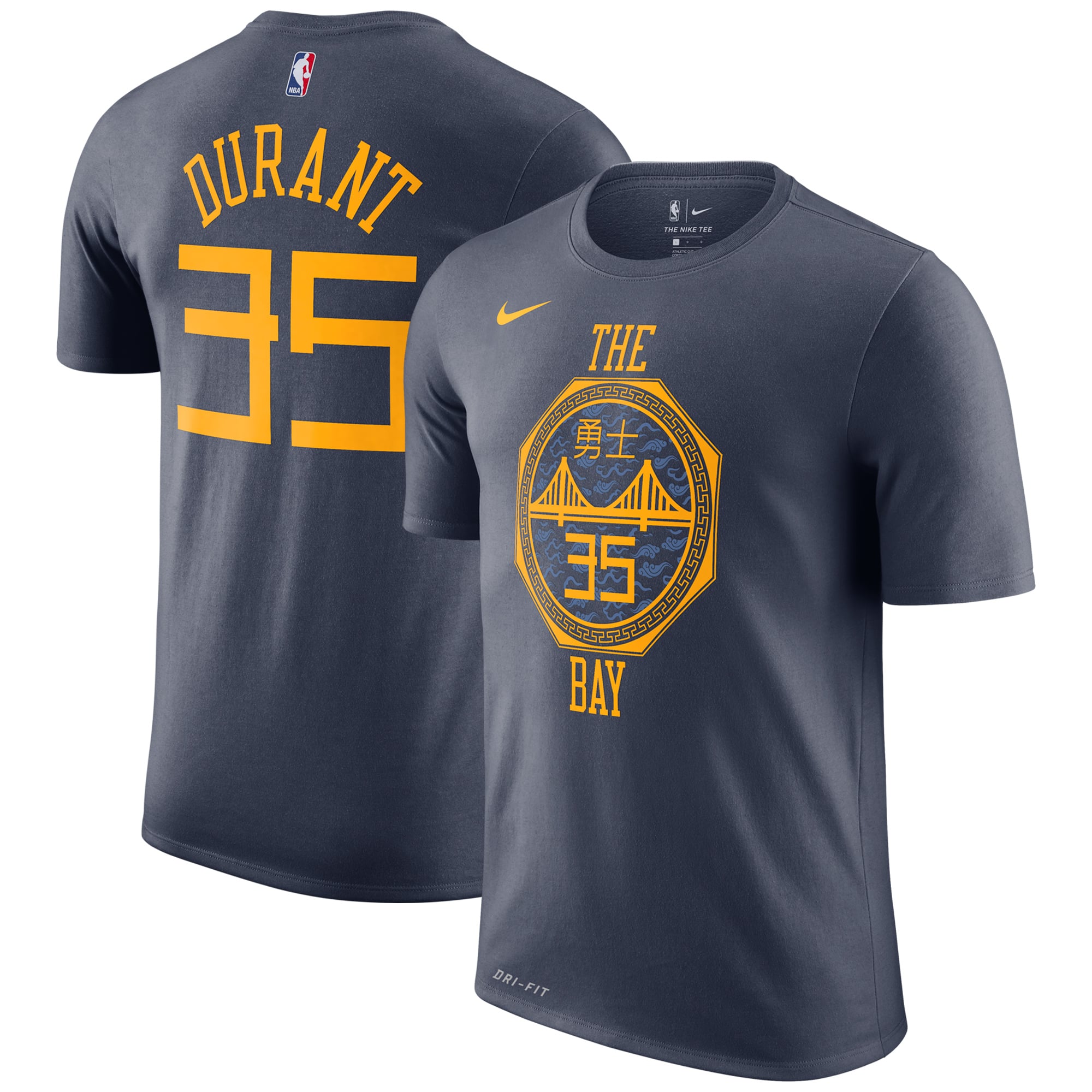 Men's Golden State Warriors Kevin Durant Nike Navy 2018/19 City