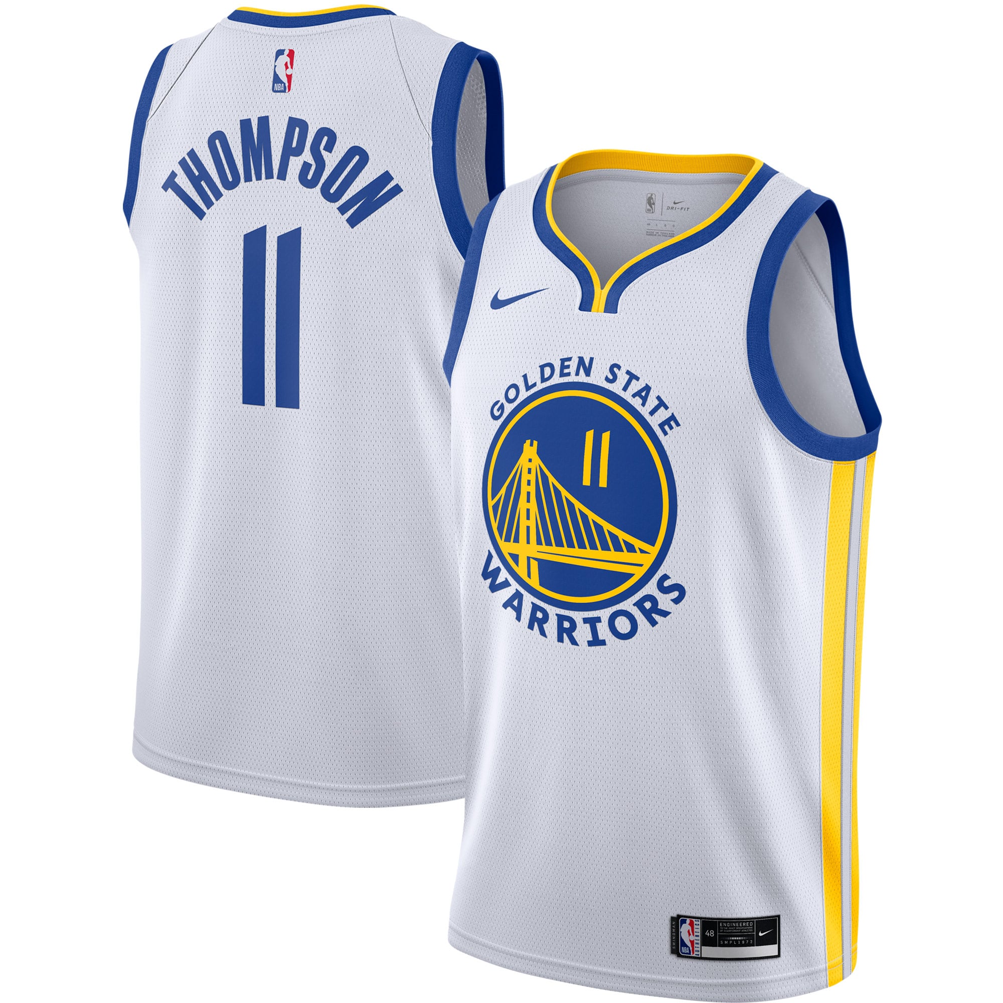 ウォリアーズ クレイ・トンプソン ユニフォーム　　size48 L Men's Golden State Warriors Klay Thompson Nike White Swingman