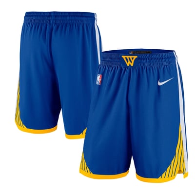 Golden State Warriors Nike 2024/25 Icon Edition Swingman Shorts - Royal