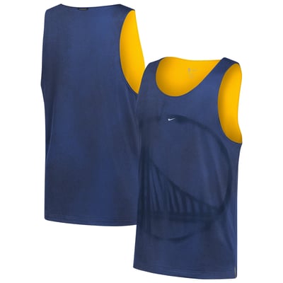 Golden State Warriors Nike 2026 Standard Issue Practice Icon Mesh Reversible Jersey - Royal/Gold