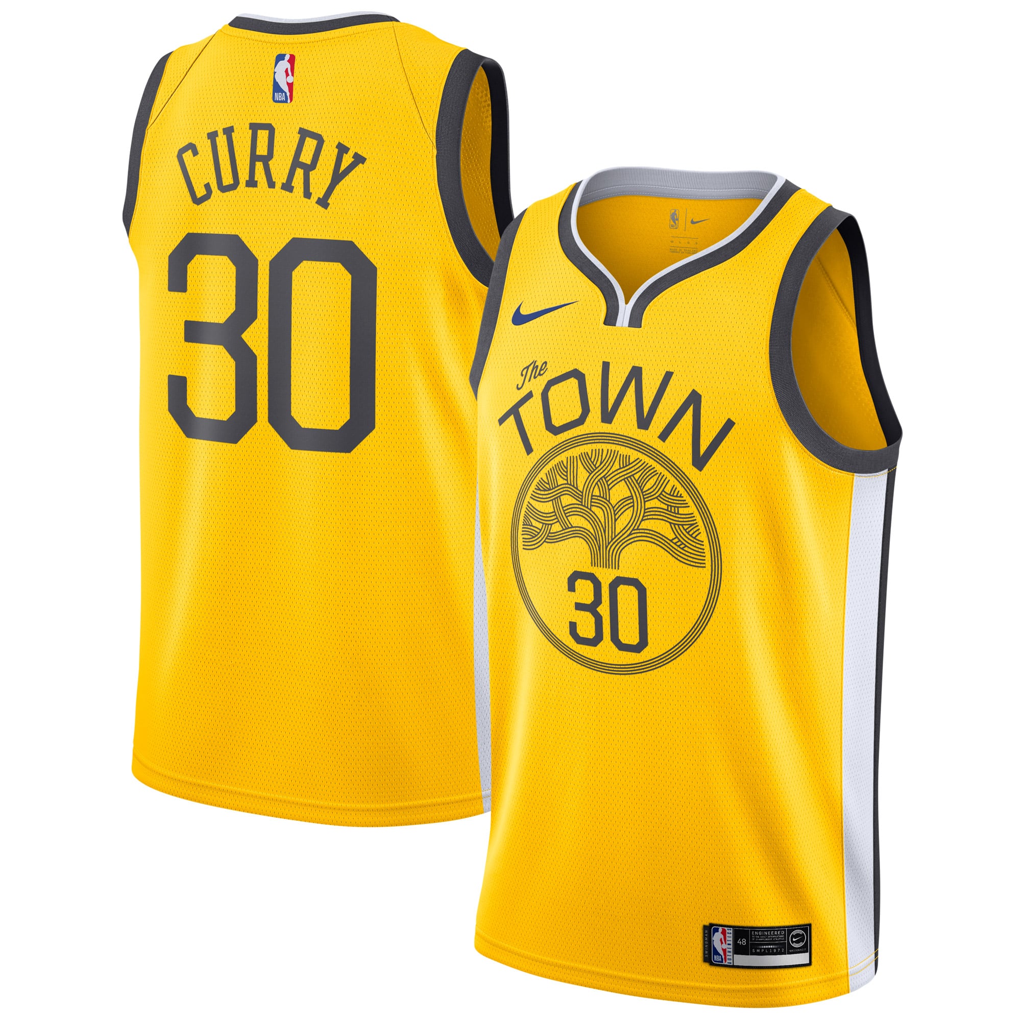 Men's Golden State Warriors Stephen Curry Nike Gold 2018/19