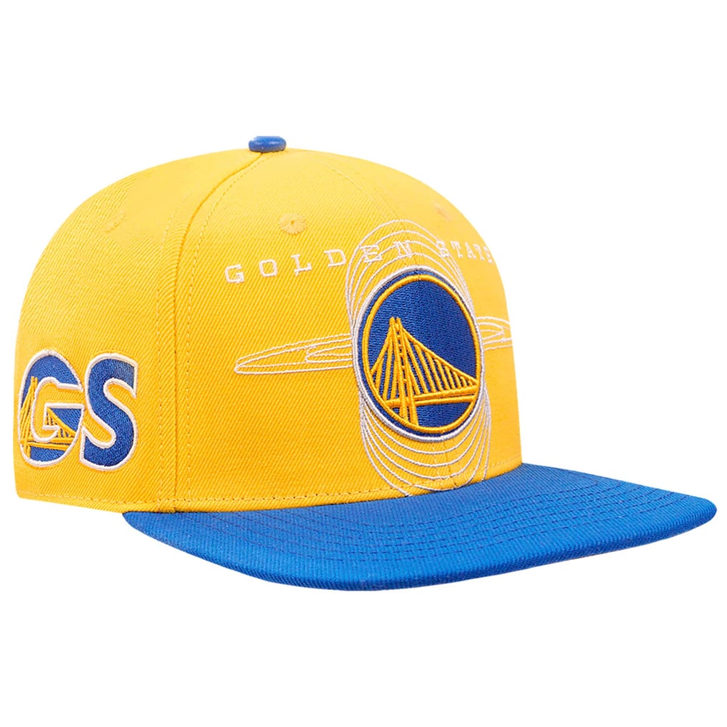 Golden State Warriors Pro Standard Logo Morph Snapback Hat - Gold/Royal