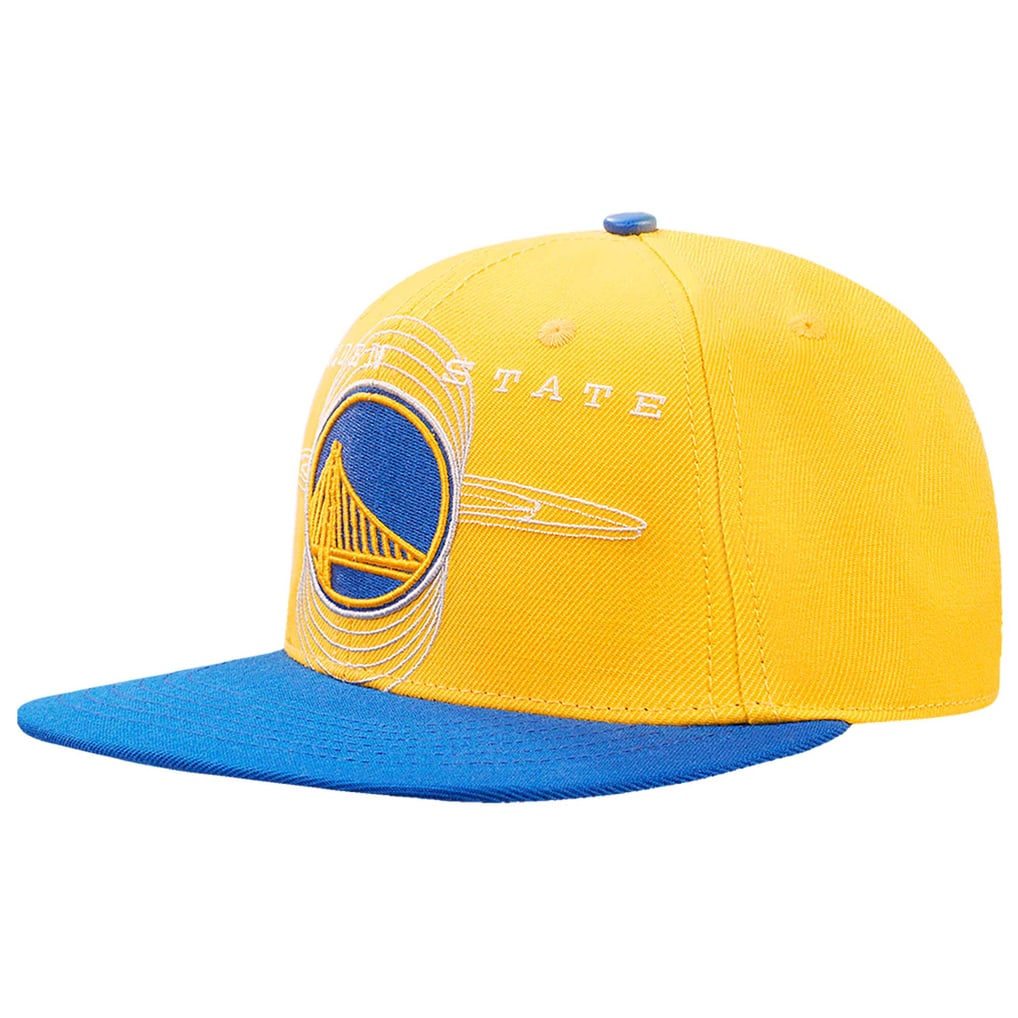 Golden State Warriors Pro Standard Logo Morph Snapback Hat - Gold/Royal