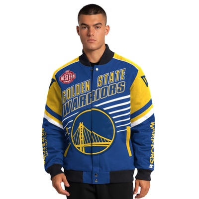  Golden State Warriors Starter Role Player Varsity Full-Snap Jacket - Royal
