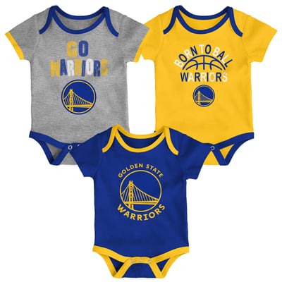 Golden State Warriors Outerstuff Newborn & Infant Born To Ball 3-Pack Bodysuit Set