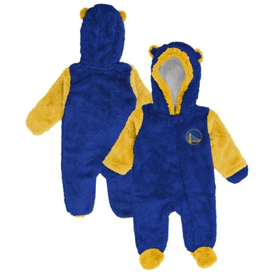 Golden State Warriors Outerstuff Newborn & Infant Stay Napping Fleece Bunting Full-Zip Sleeper - Royal