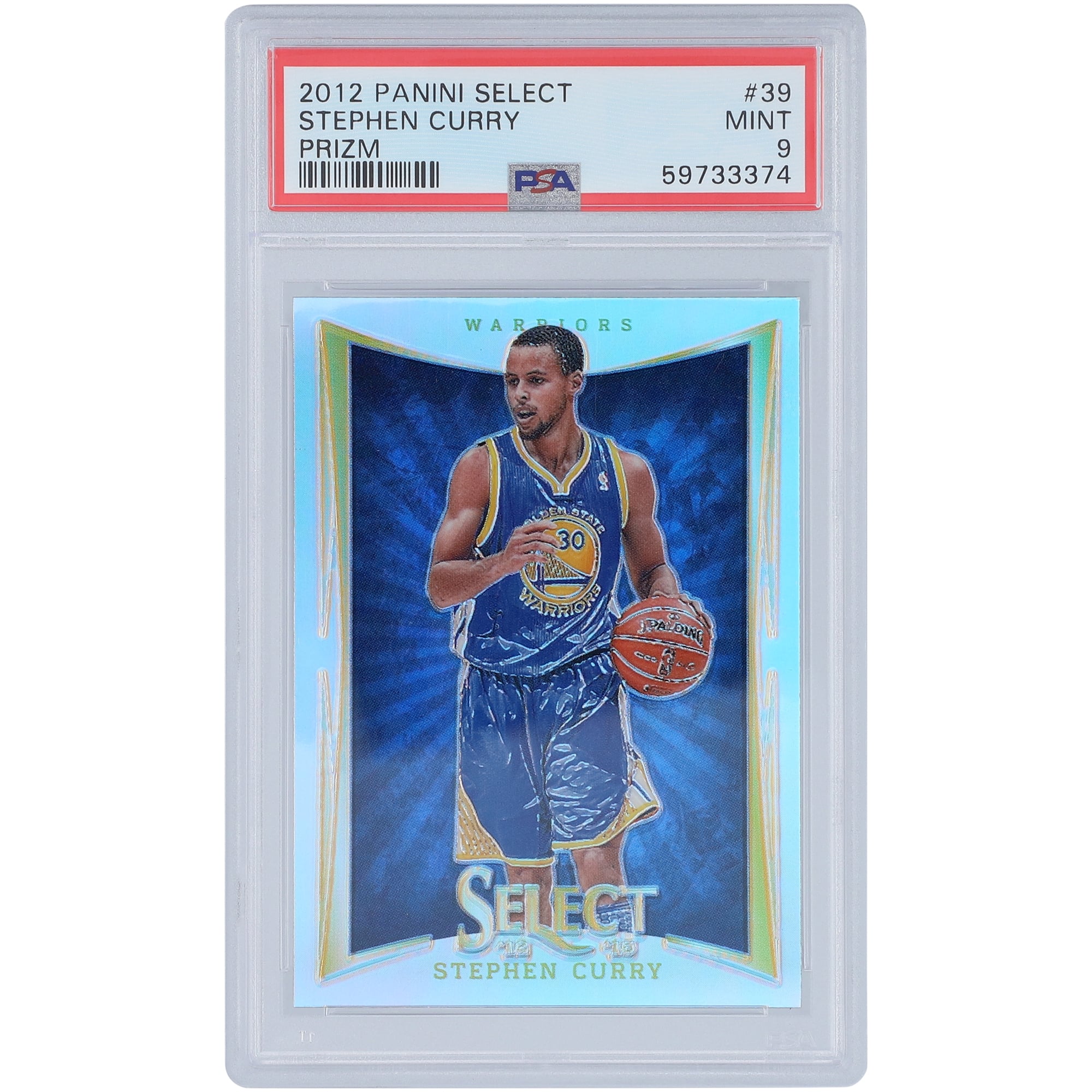 Autographed Golden State Warriors Stephen Curry 2012 Panini Select 