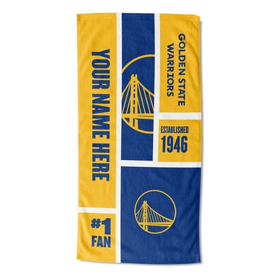 Golden State Warriors The Northwest Group 30'' x 60'' Colorblock Personalized Beach Towel