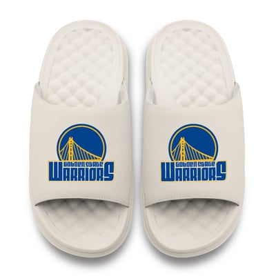 Golden State Warriors ISlide Unisex Logo Stack Motive Slide Sandals - Cream