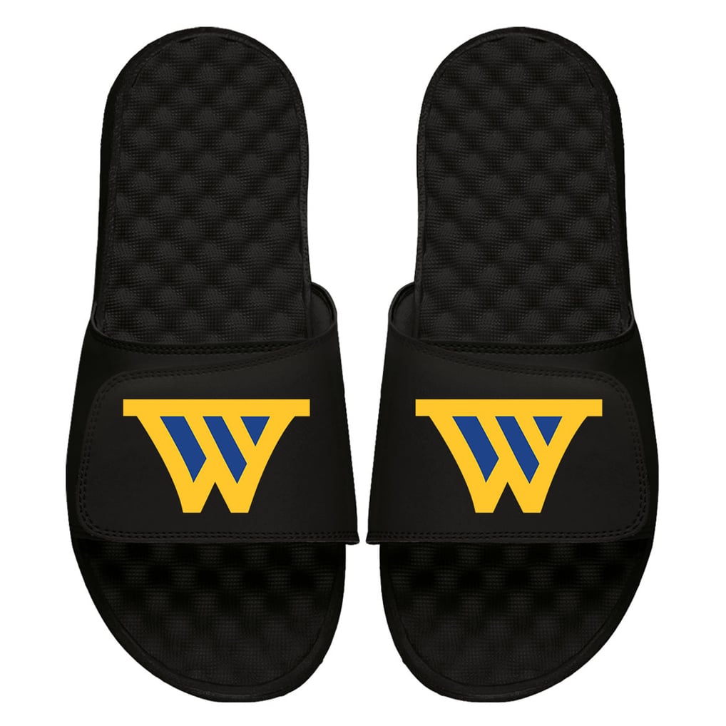New- Islide NBA Golden State Warriors Logo Slide Sandals Black Unisex Size 12 Golden State Warriors ISlide Unisex Logo Fur Slide Sandals main image 4