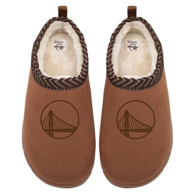 Golden State Warriors ISlide Unisex Tonal Logo Mission Slippers - Tan
