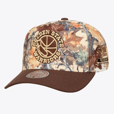 Golden State Warriors Mitchell & Ness Unisex Leaf Camo Pro Adjustable Hat - Camo
